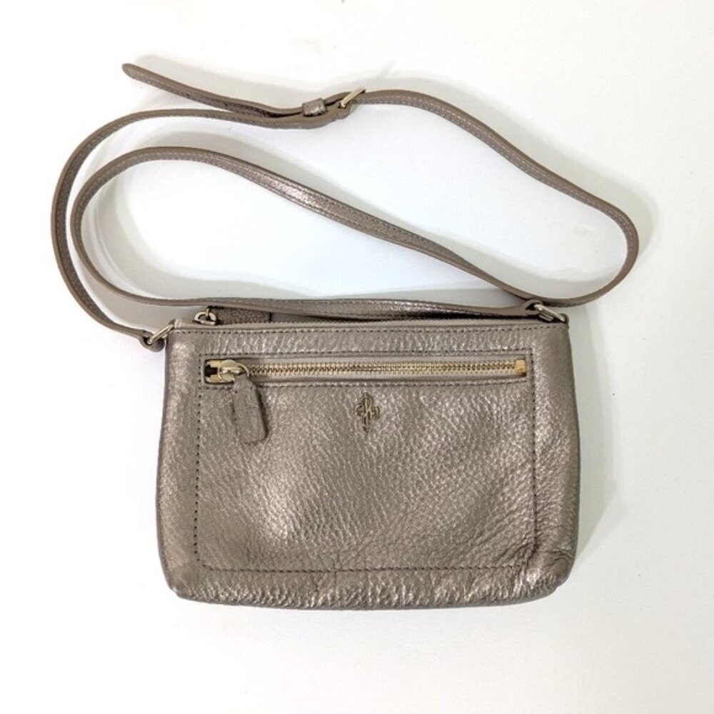 Cole Haan Pebble Leather Crossbody Bag Gold‎ Tone 8 1/4"Lx5 1/2"W